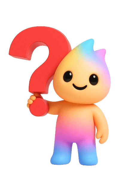 Flux holding a question mark — the feeling before it has a name